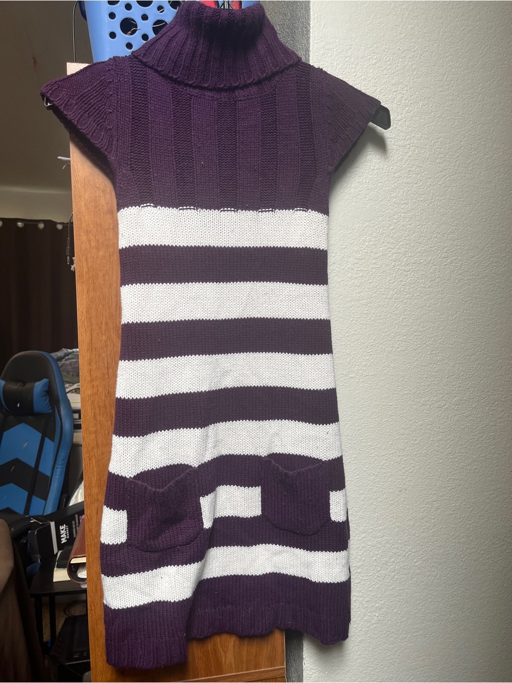 Derek Heart Purple Ribbed Knit Turtleneck Sweater